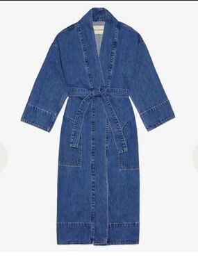 MARA HOFFMAN ADRIAN DENIM KIMONO COAT XL